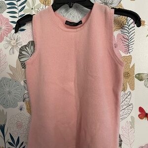 Lord & Taylor pink cashmere sleeveless top